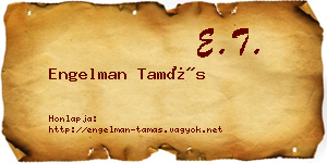Engelman Tamás névjegykártya
